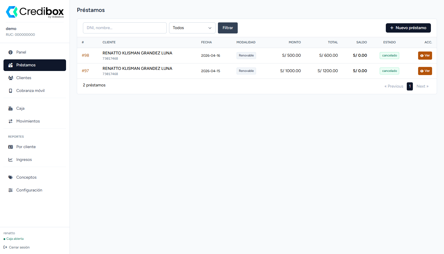 Credibox, software para préstamos y créditos