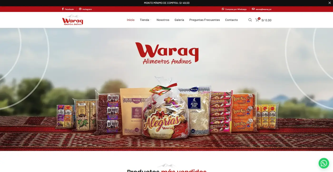 Páginas web para Industria alimenticia